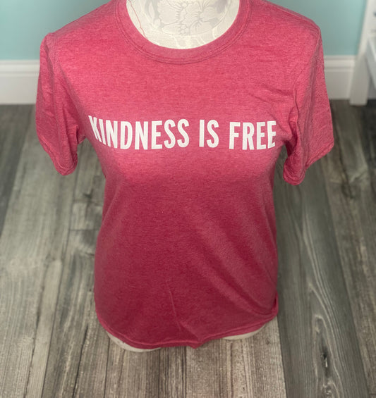 Heather Red Kindness is Free T